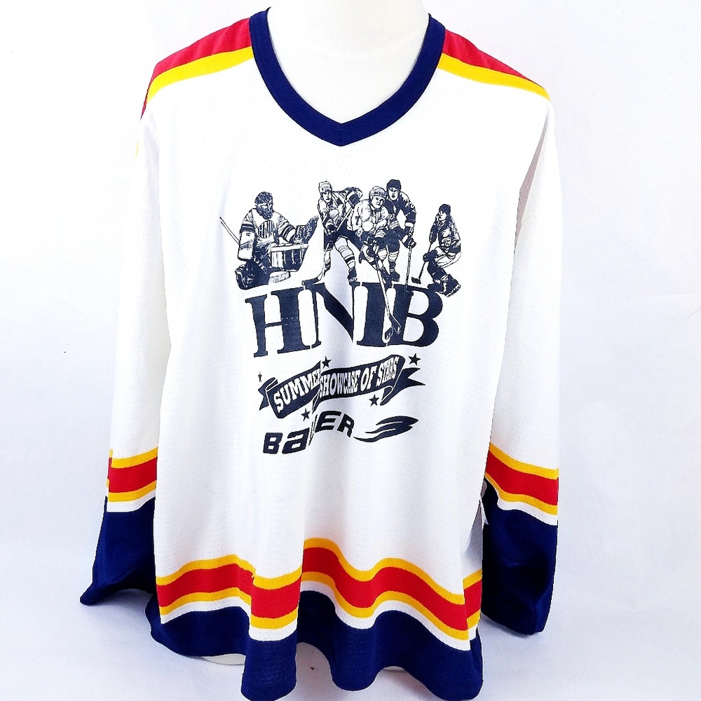 Bauer Hockey Jersey No Sze 2XL White Mesh Strip
